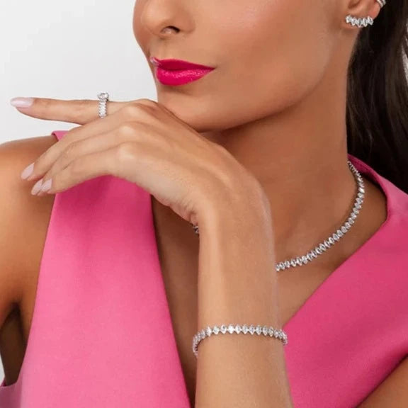 AMALIA TENNIS BRACELET RHODIUM