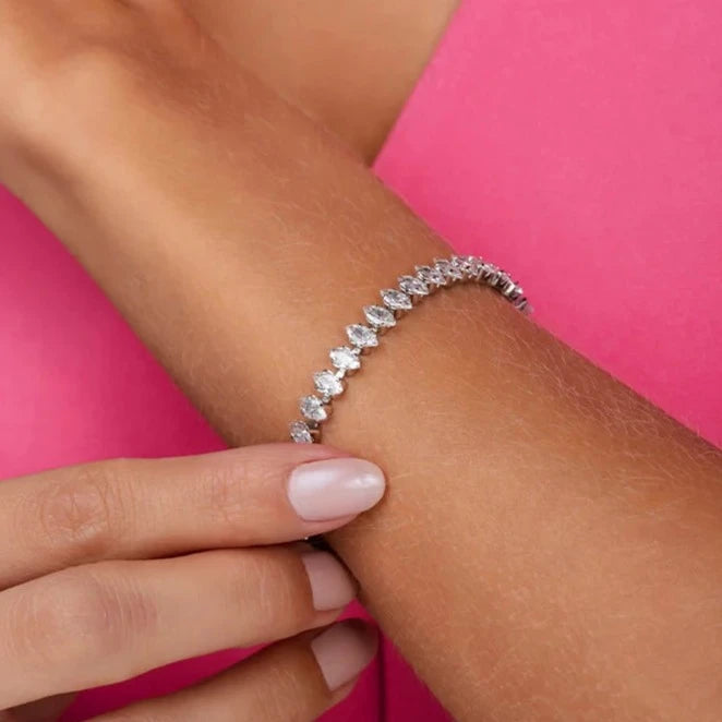 AMALIA TENNIS BRACELET RHODIUM