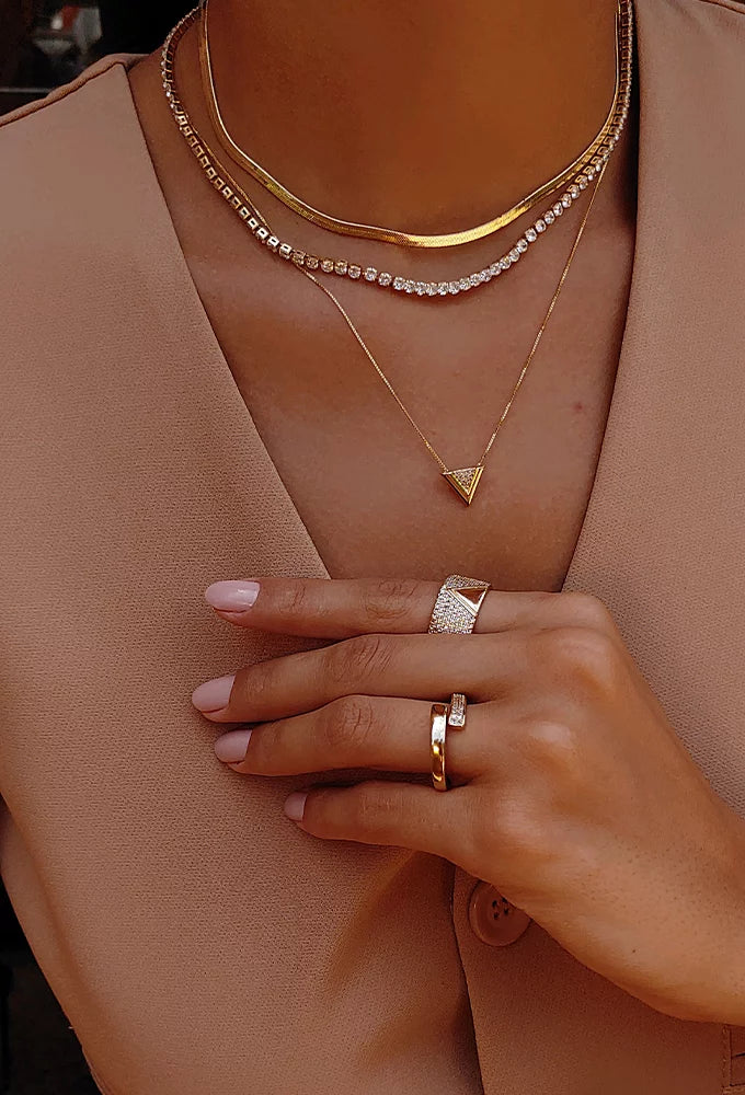 EVA TENNIS NECKLACE GOLD