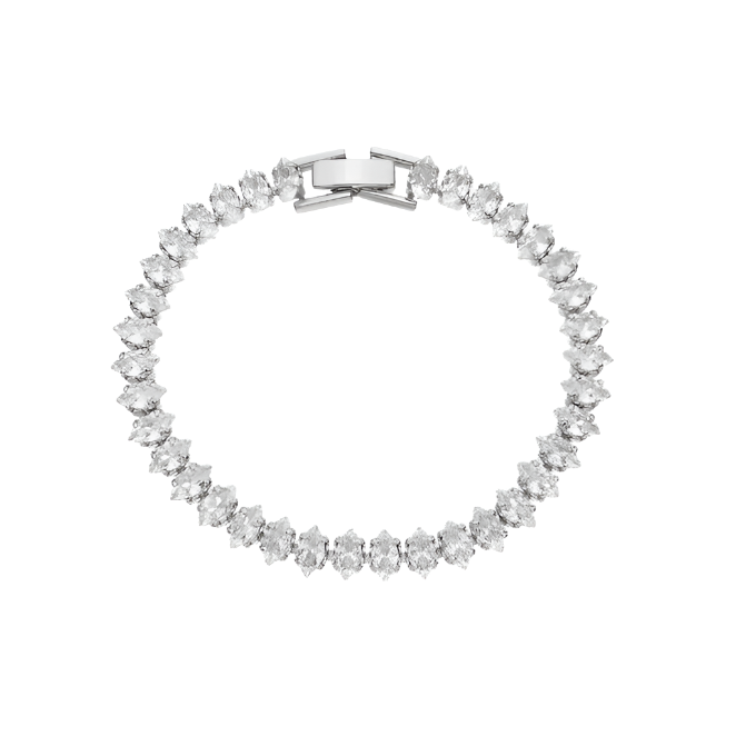 AMALIA TENNIS BRACELET RHODIUM