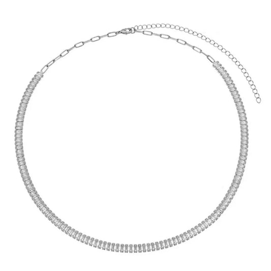 ADA TENNIS NECKLACE RHODIUM