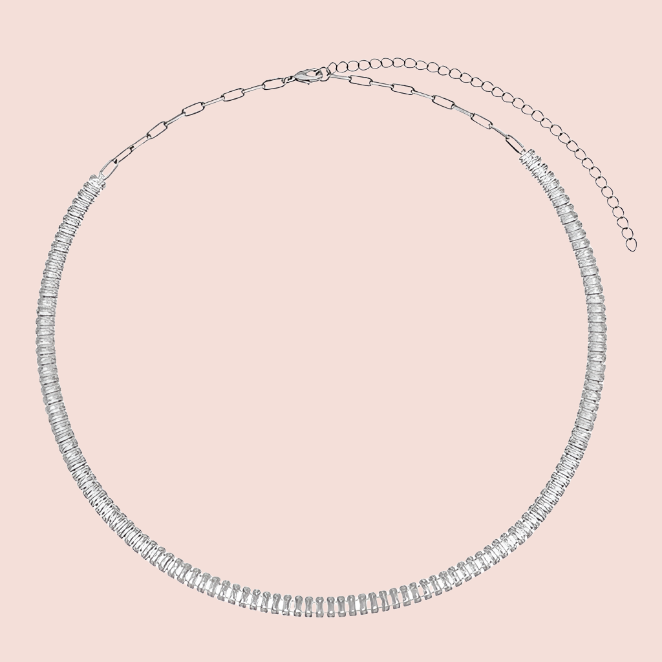 ADA TENNIS NECKLACE RHODIUM