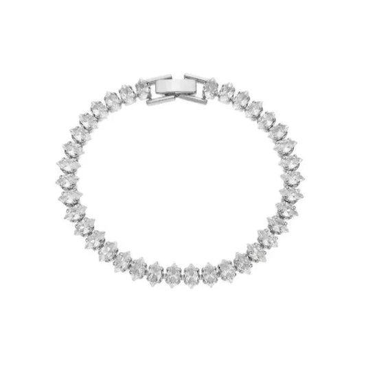 AMALIA TENNIS BRACELET RHODIUM